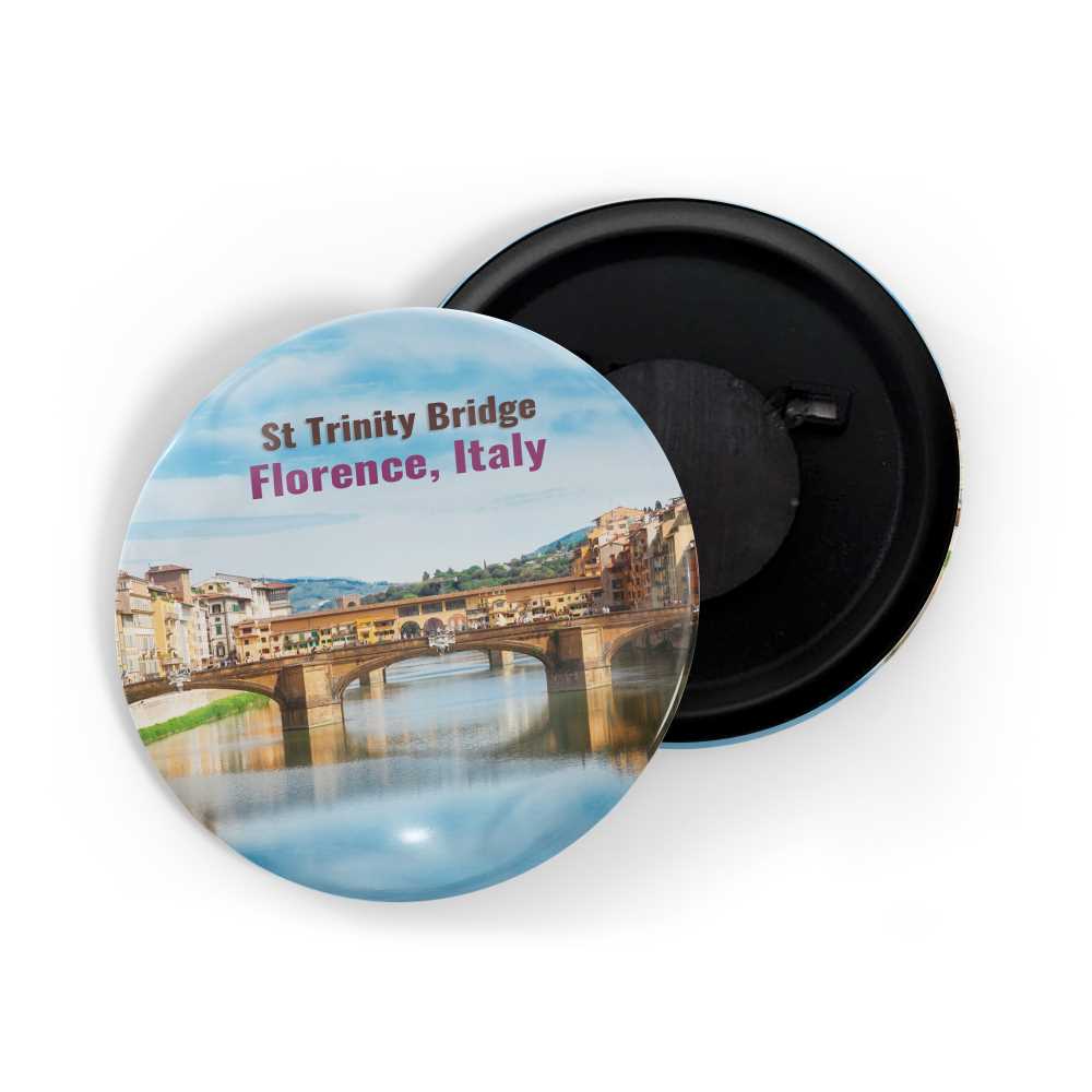 dhcrafts Fridge Magnet Multicolor Famous Tourist Place St. Trinity Bridge Florence Italy Glossy Finish Design Pack of 1